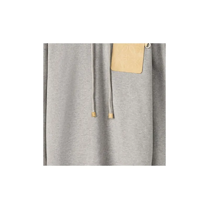 LOEWE Anagram Leather Patch Hoodie-5