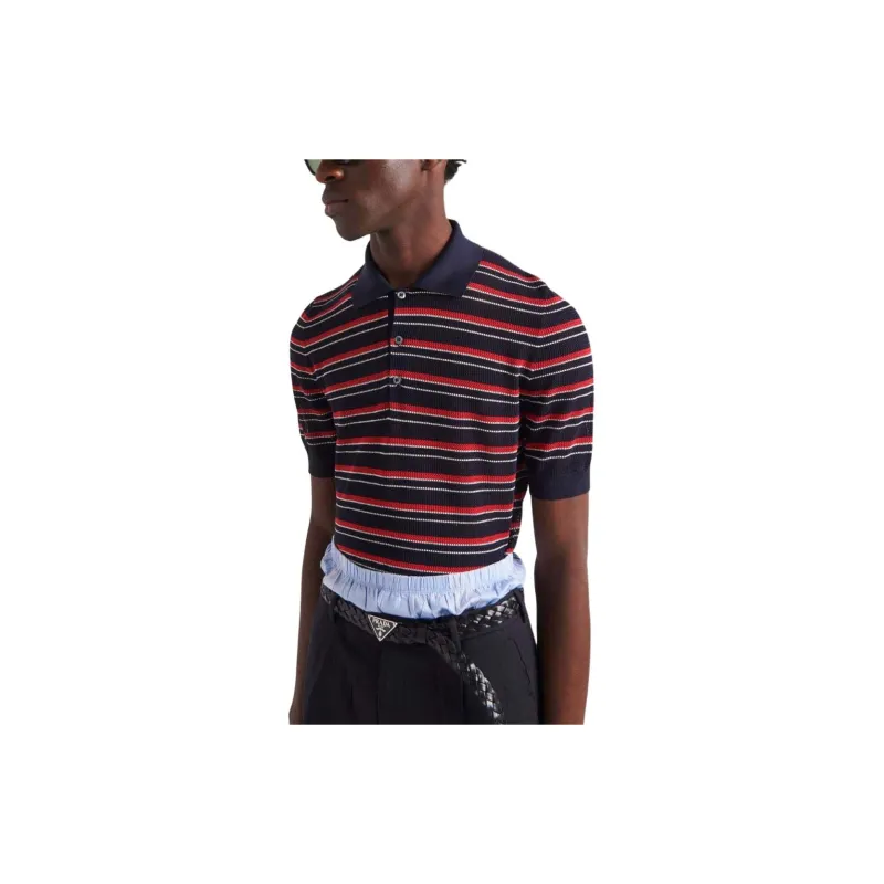 PRADA SS24 Polo Shirt Men's Red-3
