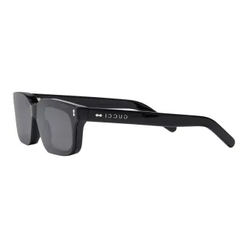 GUCCI Acetate Rectangular Sunglasses Men's Black