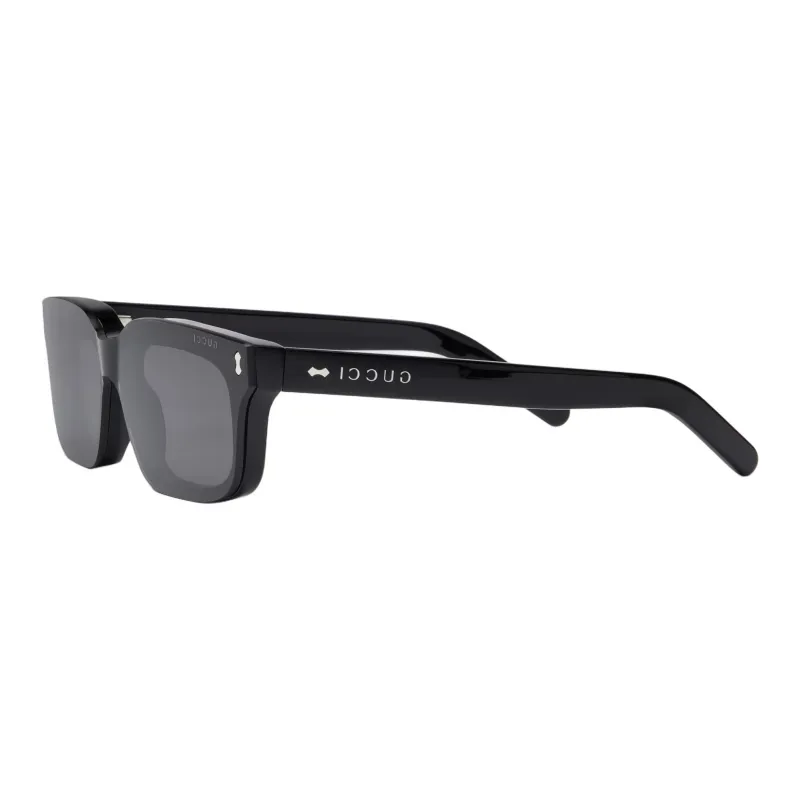 GUCCI Acetate Rectangular Sunglasses Men's Black-0