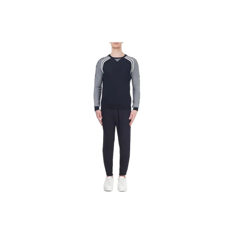EMPORIO ARMANI Sweaters Men Navy Blue-3