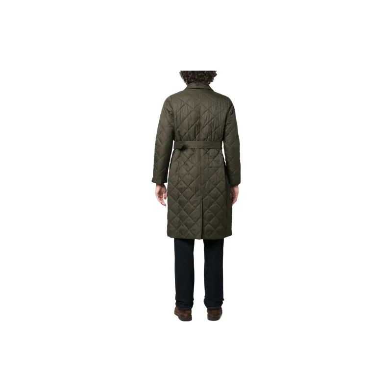 BARBOUR Diamond-quilted Single-breasted Coat-1