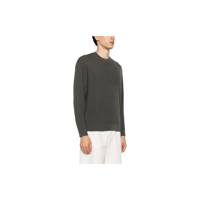 EMPORIO ARMANI Interwoven Virgin Wool Jumper-3