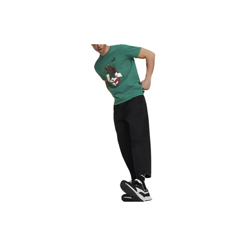 PUMA SNEAKER T Shirts Men Dark Green-2