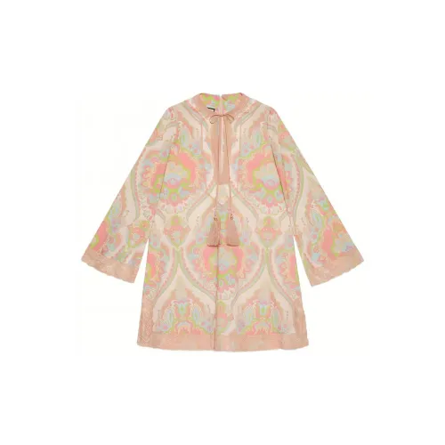 GUCCI Long-Sleeved Dresses Women's Light Pink