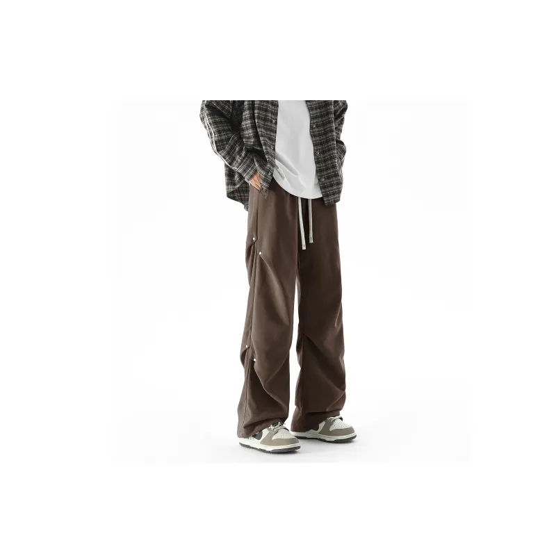 TELENT Casual Pants Unisex Rose Red-24