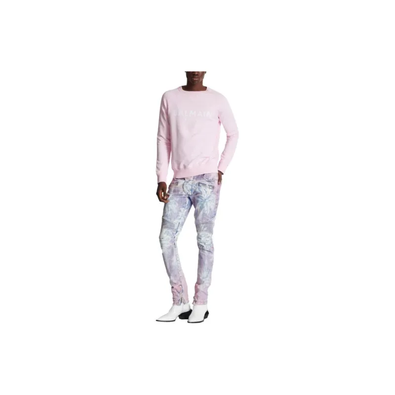 BALMAIN Paris Logo print Cotton Sweatshirt-1