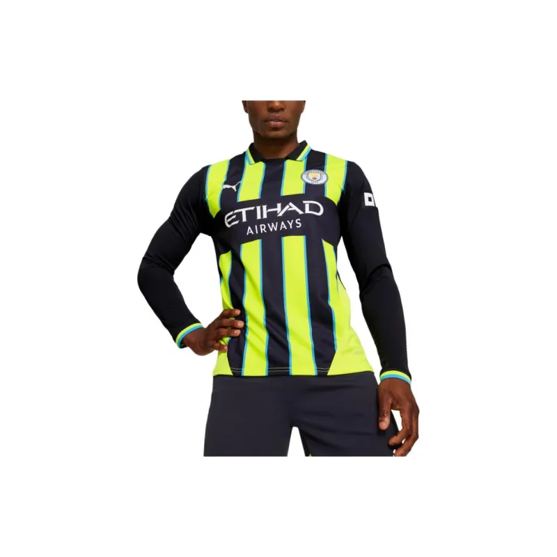 PUMA Manchester City 24/25 Men's Replica Away Long Sleeve Soccer Jersey-3