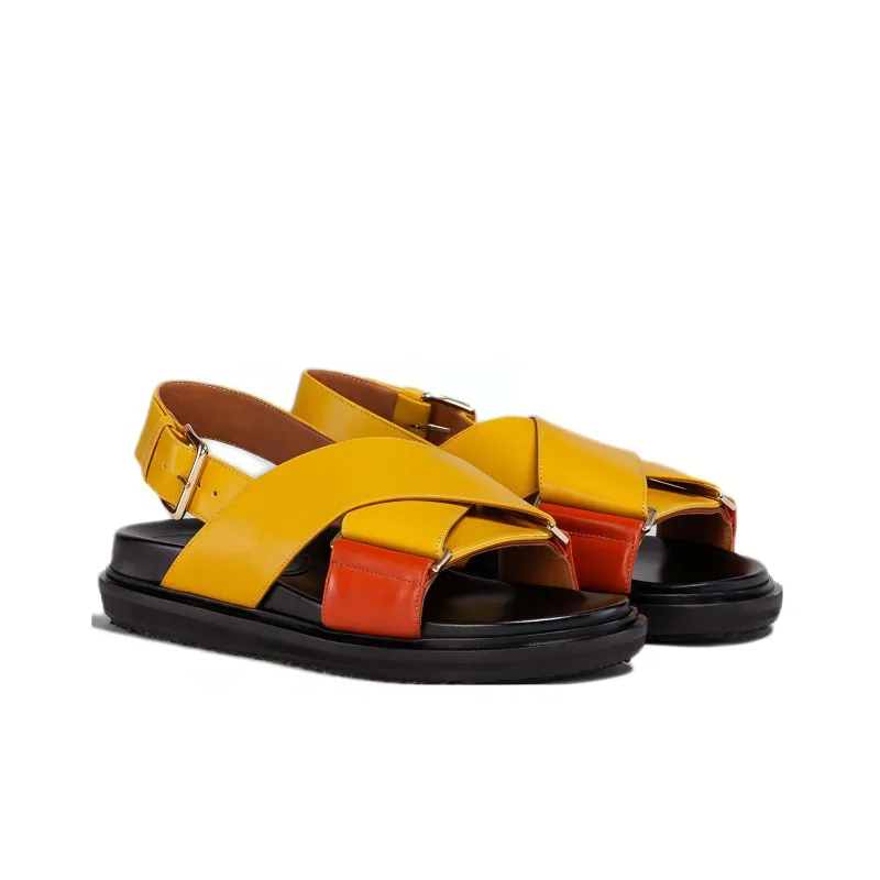 MARNI Beach Sandals Women's Yellow Orange-2