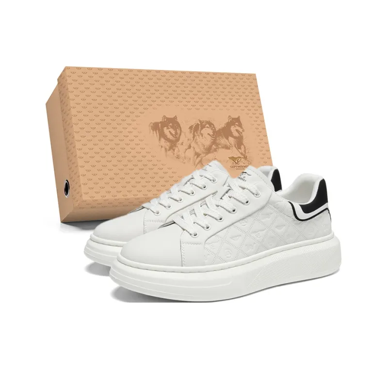 SEPTWOLVES Slip-Resistant Cushioning Wear-Resistant Lightweight Height-Increasing Low-Top Skateboard Shoes Men-8