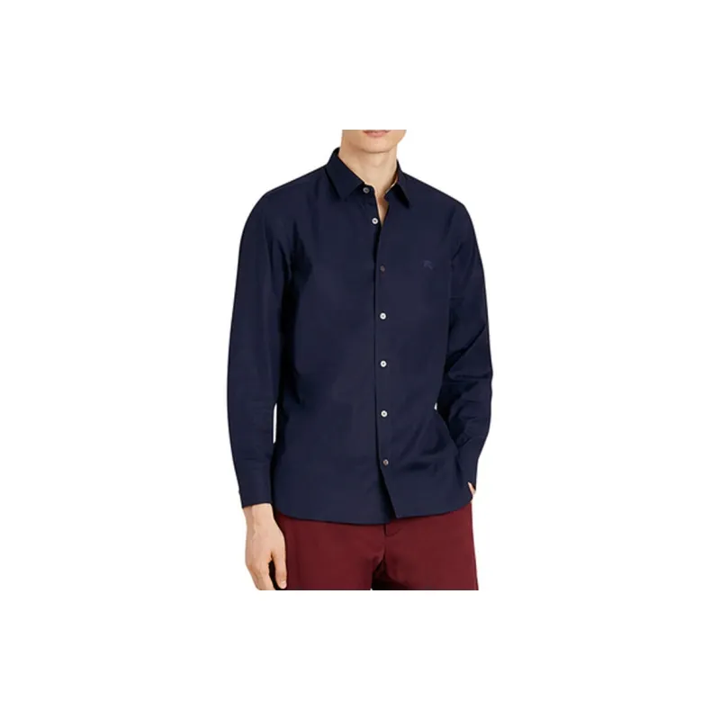Burberry Shirts Men Dark Blue-2