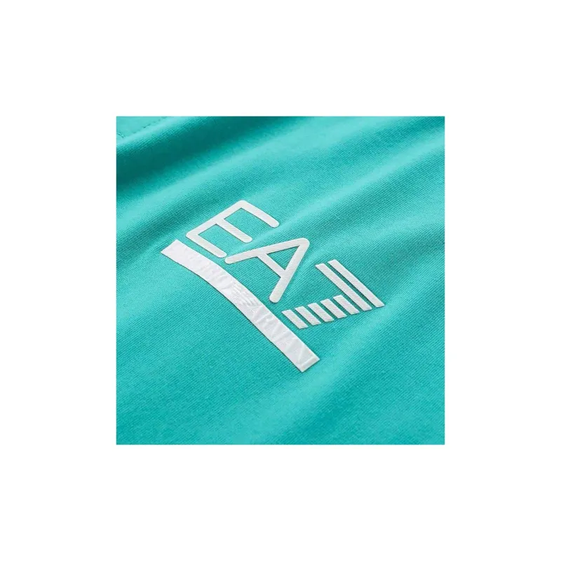 EMPORIO ARMANI EA7 SS24 Polo Shirt Men's Turquoise Color-3
