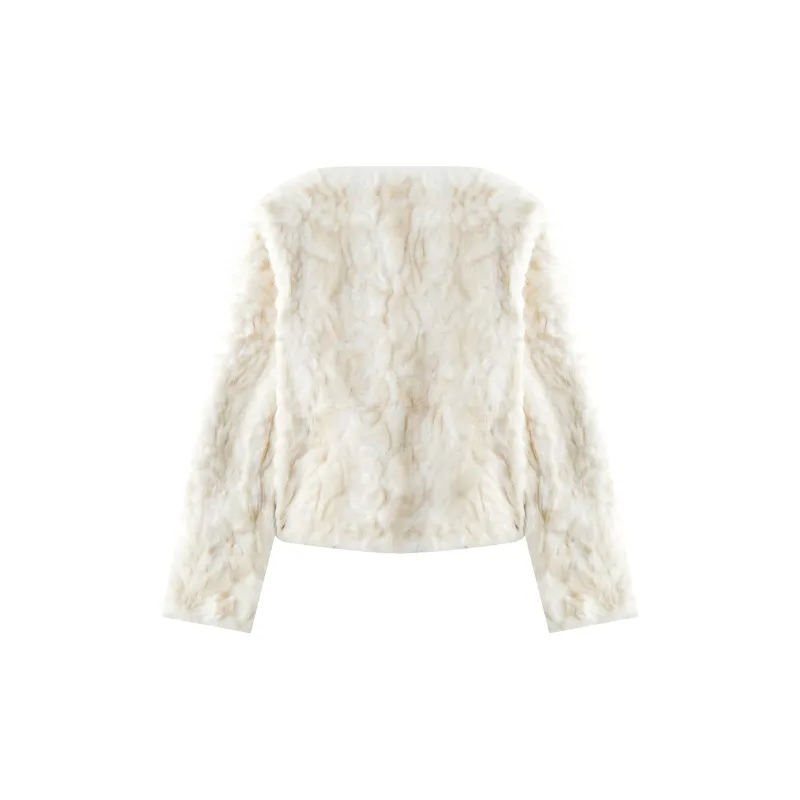 THE SEA LIFE Cropped Coat Women's Almond White-1