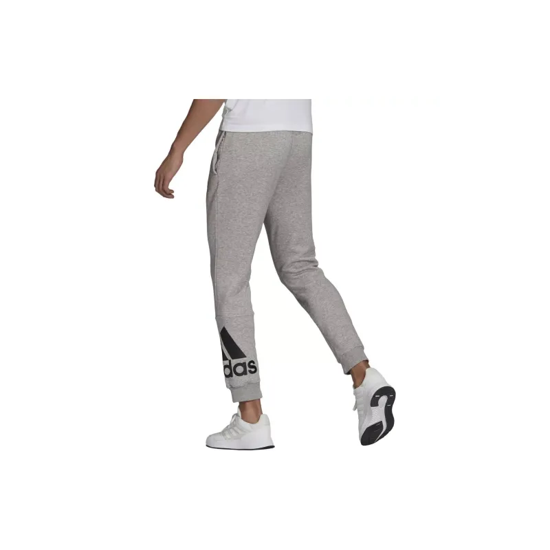 Adidas Essentials Fleece Tapered Cuff Logo Pants-2