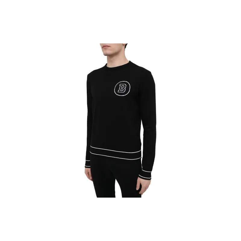 BALMAIN SS21 Loose Fit Knitwear Men's Black-5