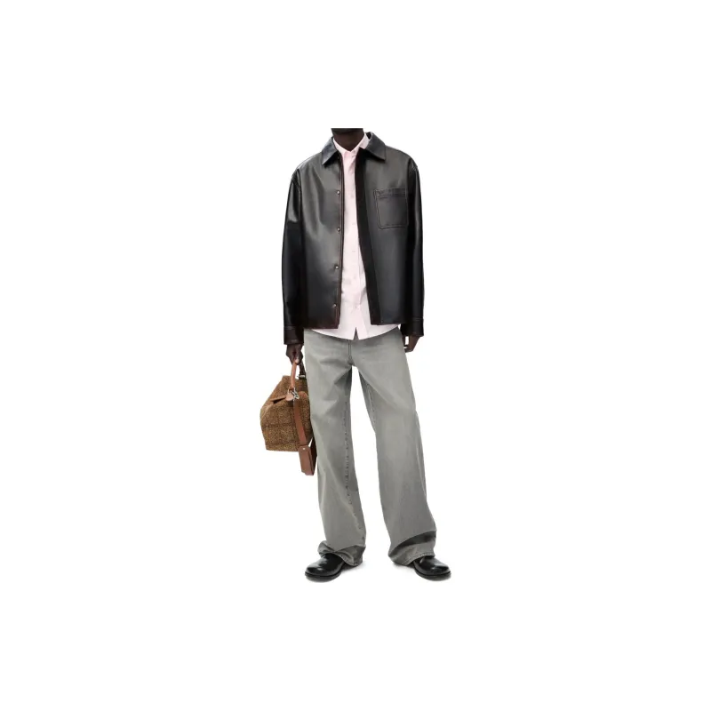 LOEWE Leather Overshirt-1
