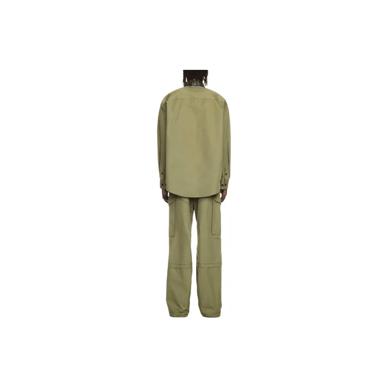 OFF WHITE Logo Embroidered Straight Leg Pants-1