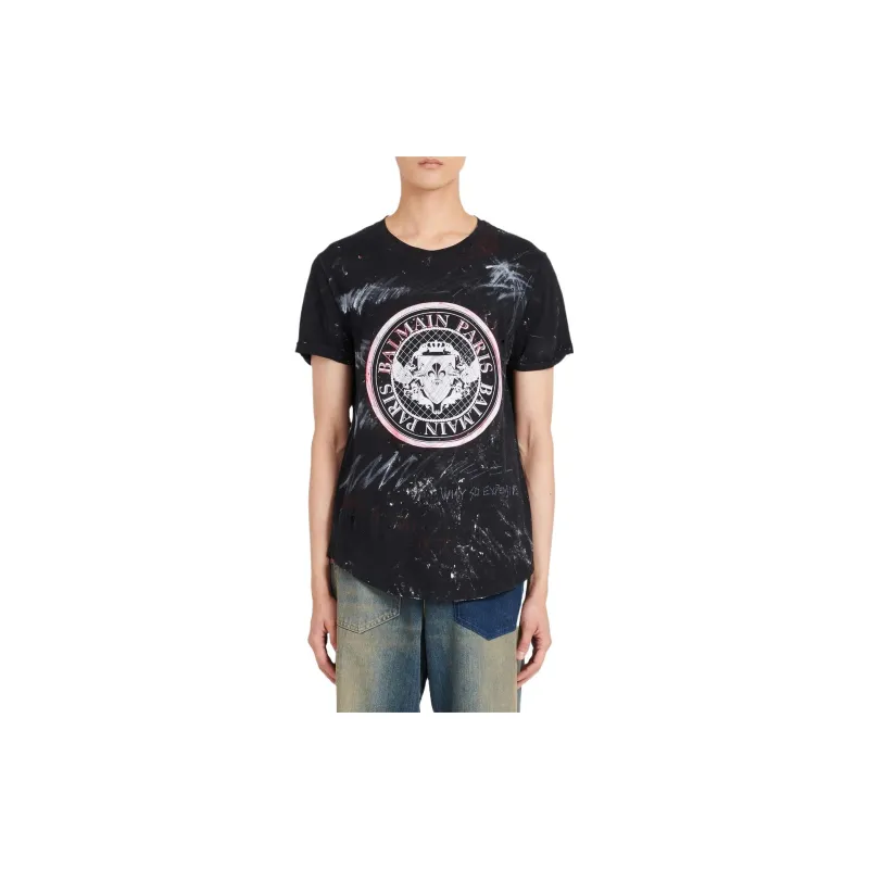 BALMAIN T Shirts Men Black-1