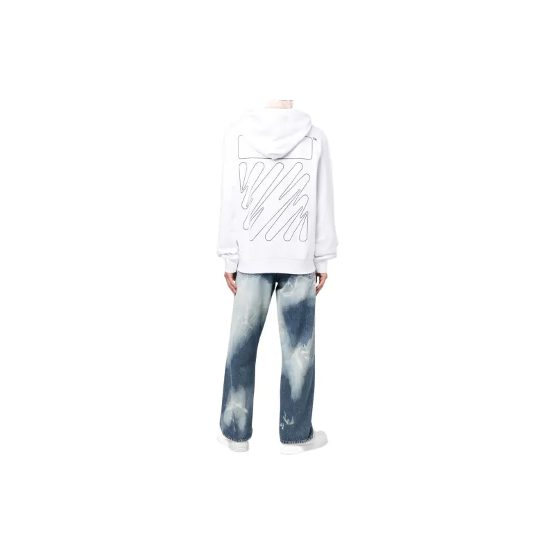 Off- Logo-print Drawstring Hoodie-2