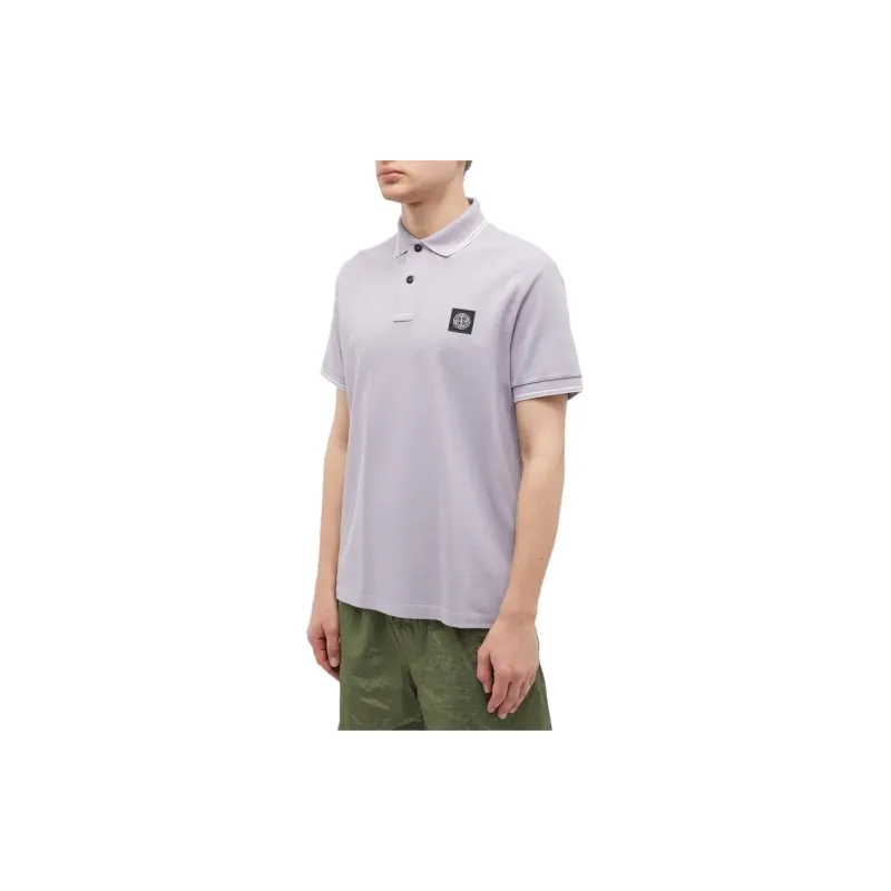 STONE ISLAND Polo Shirts Men Lavender-2