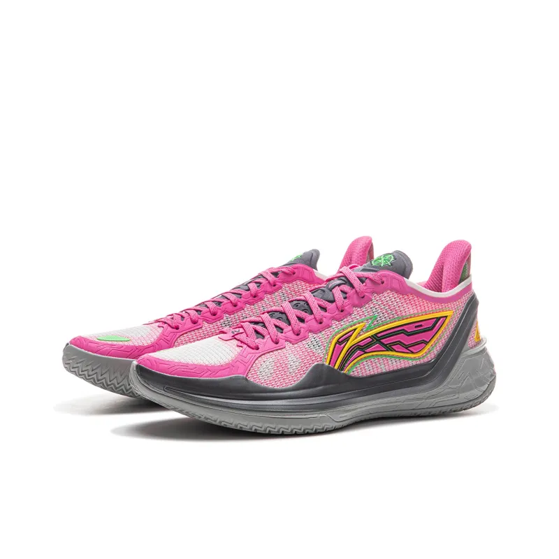 LiNing Blade 4V2 Cushioned Slip Resistant Lightweight Rebound Low Top Performance Basketball Shoes Men's Pink-2