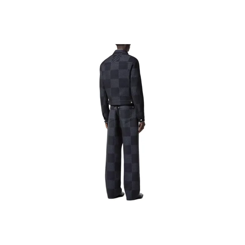 Lv Damier Jacquard Wool Pants-2
