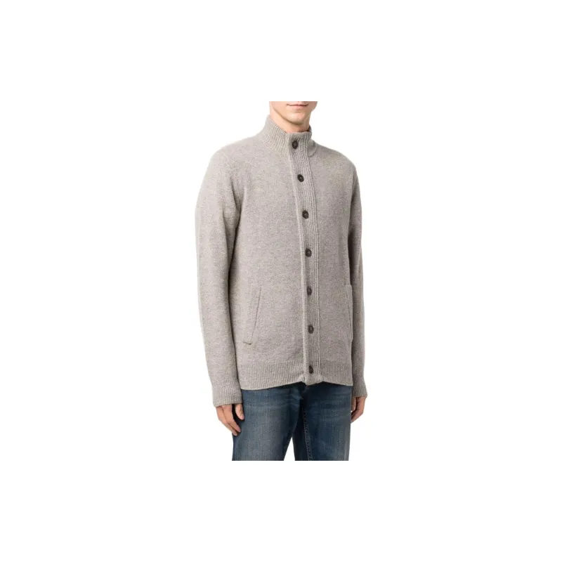 BARBOUR High neck Wool Cardigan-3