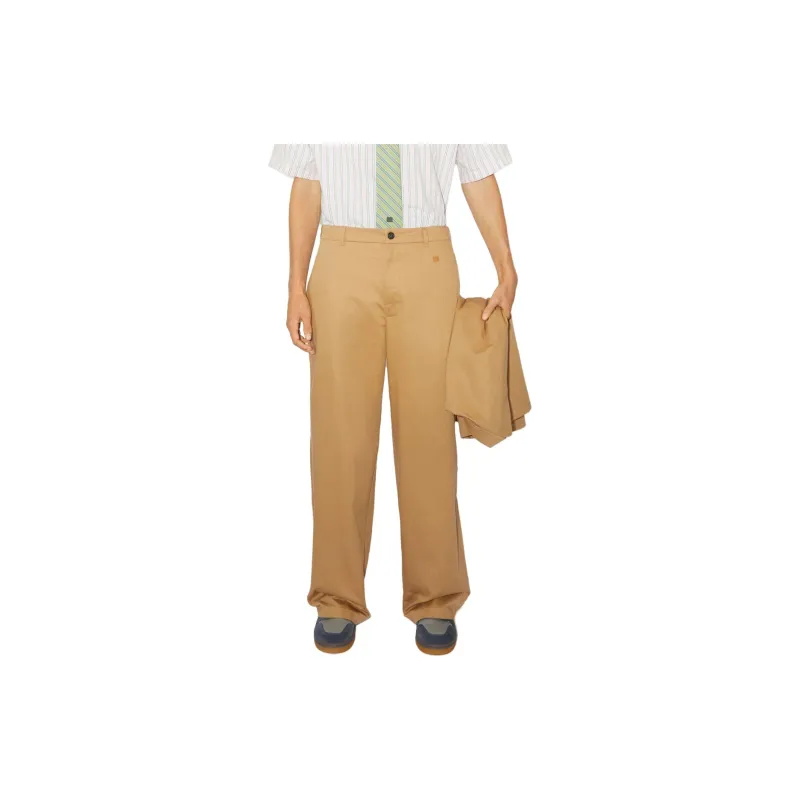 Acne Studios FW23 Casual Pants Unisex Camel Brown-1
