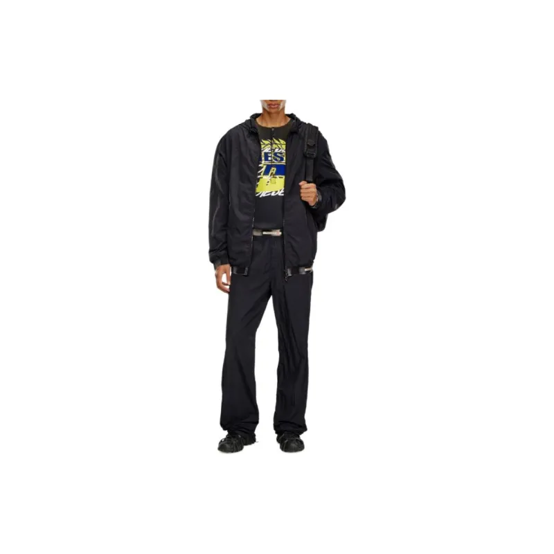 DIESEL J Post Recycled Zip up Hooded Jacket-1