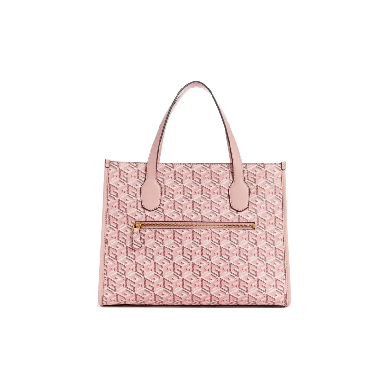 GUESS Artificial Leather Tote Bag Shopping Bag Handbag Women's Pink-2