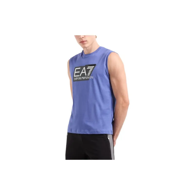 EMPORIO ARMANI EA7 SS24 T Shirt Men's Blue Purple-4