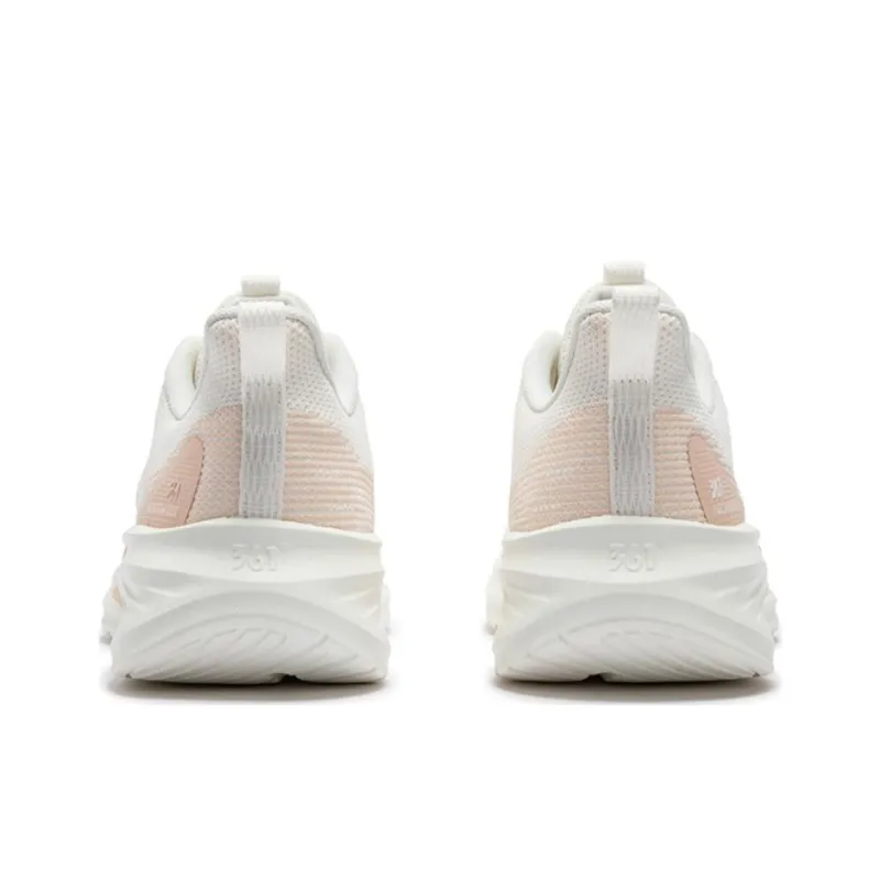 361° Anti Slip Wear Resistant Low Top Casual Running Shoes Women's White Orange-3