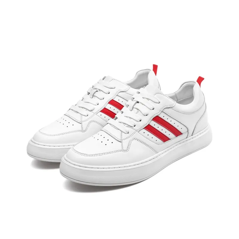 He Jinchang Anti Slip Wear Resistant Low Top Skateboard Shoes Men's White-4