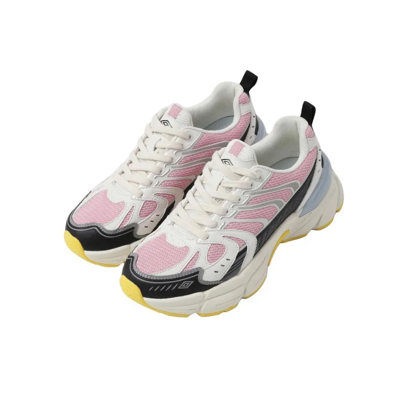 Umbro Anti Slip Wear Resistant Low Top Running Shoes Unisex White Pink-1