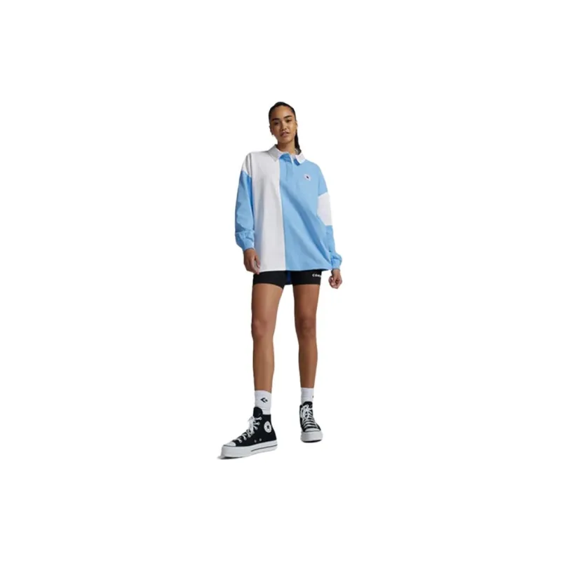 Converse Polo Shirts Women's Blue-4