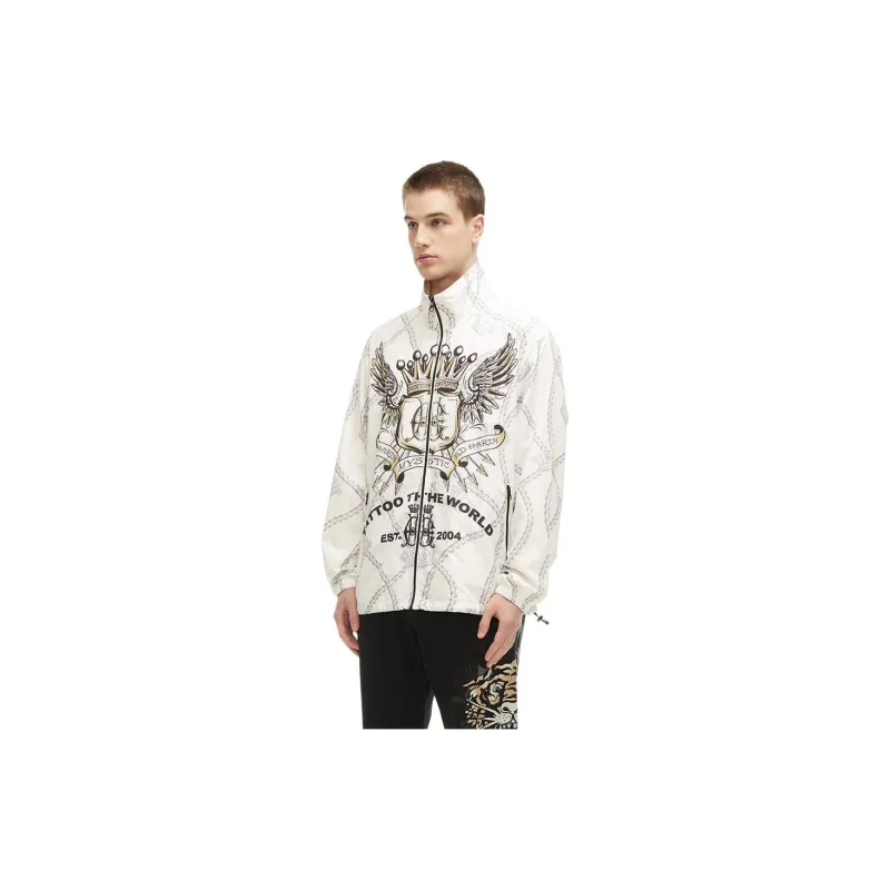 Ed Hardy Jackets Men Ivory White E1OBM365-5