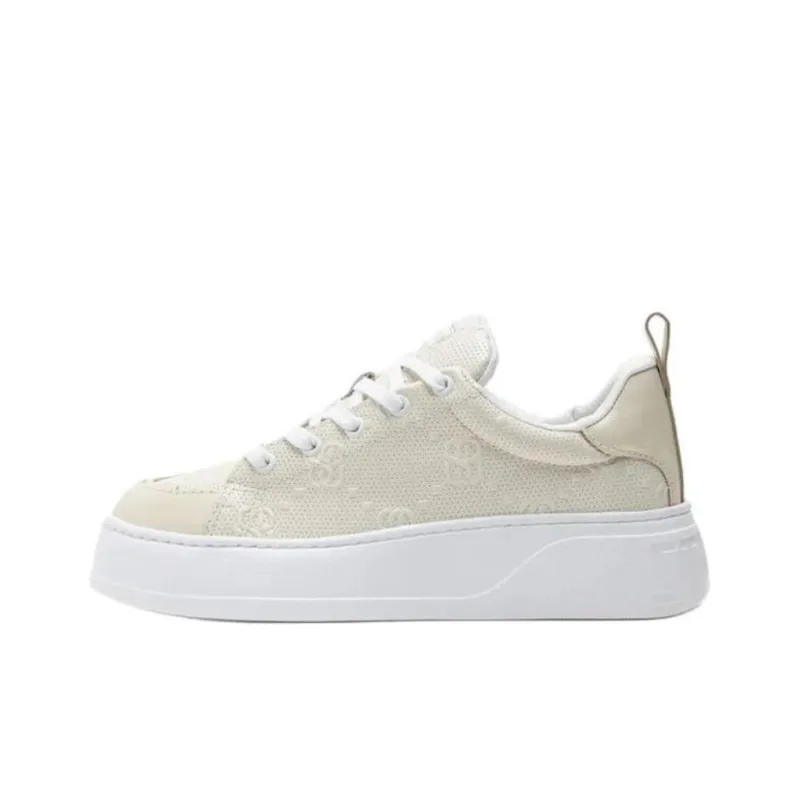 Schutz Low-Top Skateboard Shoes Women's Beige-0