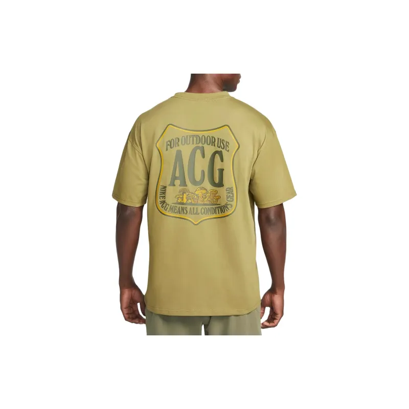 Nike T Shirts Men Olive-2