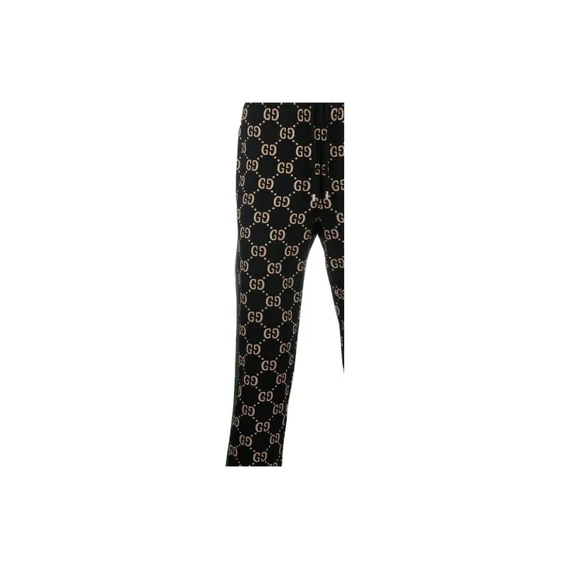 GUCCI SS22 Knitted Sports Pants Men's Black-5