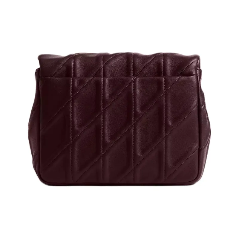 COACH Tabby Nappa Leather Crossbody Bag, Shoulder Bag Trumpets Women's Merlot-2