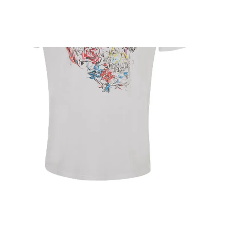 Alexander McQueen Skeleton Print Short Sleeved T Shirt Men's White-5