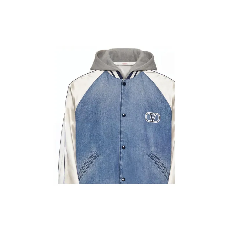 Valentino Double-Layered Hooded Varsity Jacket-4
