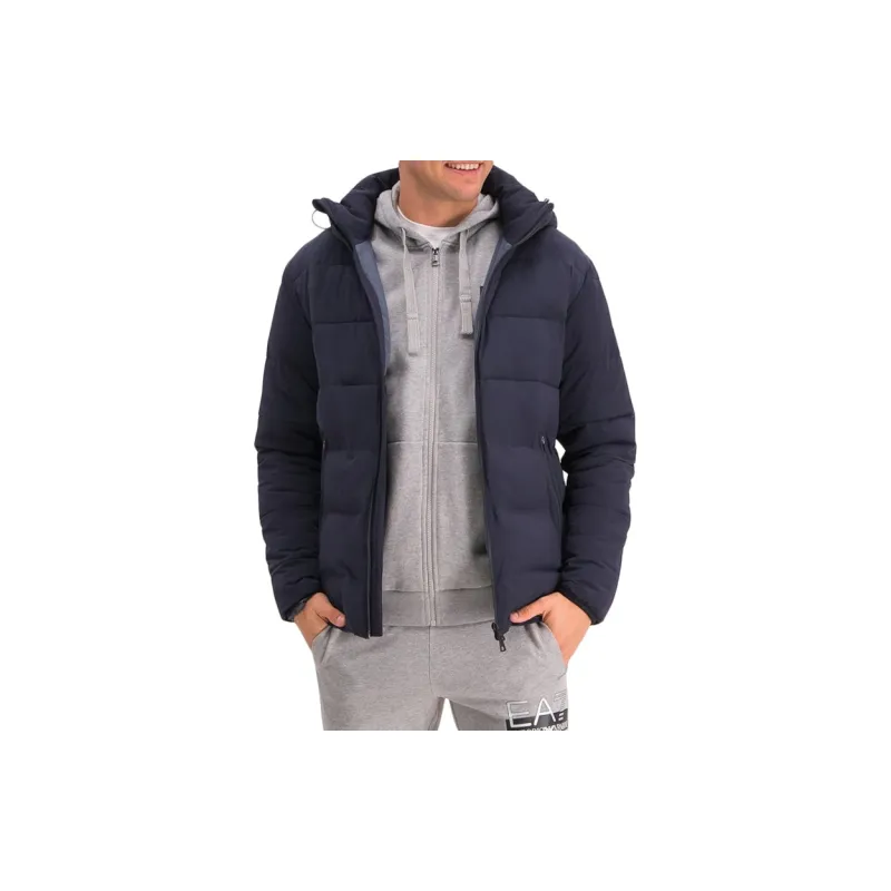 EMPORIO ARMANI EA7 Puffer Jacket Men's Navy Blue-1