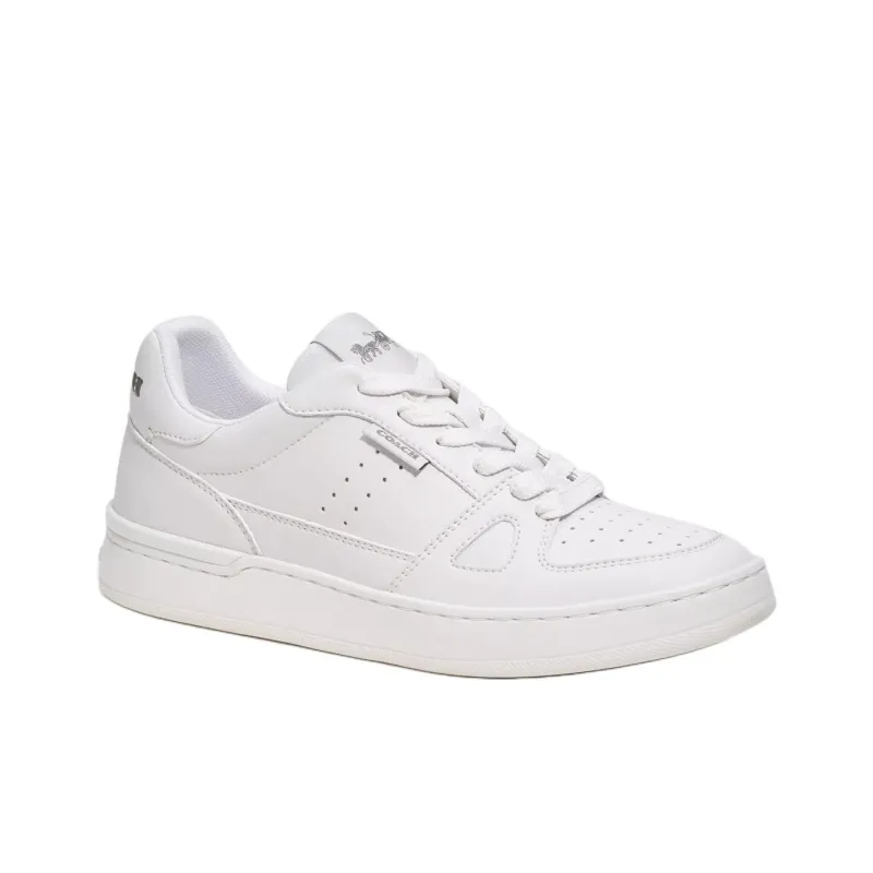 COACH Clip Low Top Skateboard Shoes Women's White-2