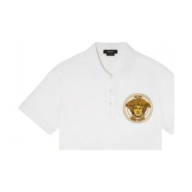 VERSACE Polo Shirts Men White-2