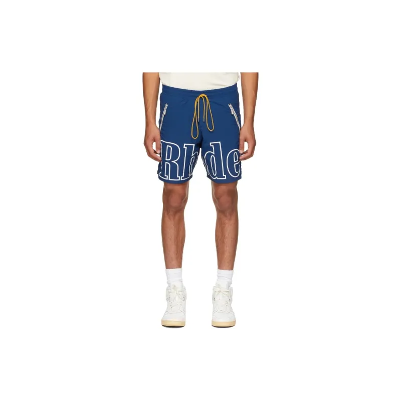 RHUDE Casual Shorts Men Blue-4