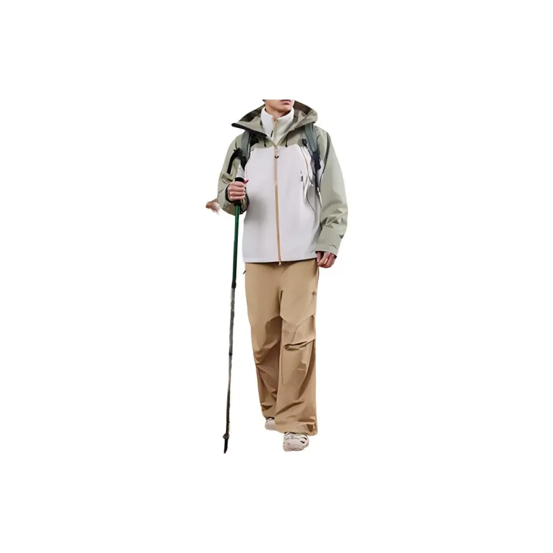 VECTOR Water Resistant Windproof UV Protection Quick Dry Windbreaker Jacket Unisex Sand Dune Gray-1