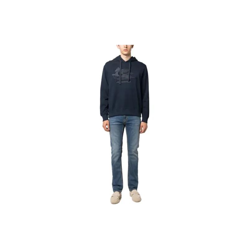 ETRO Logo embroidered Cotton Hoodie-1