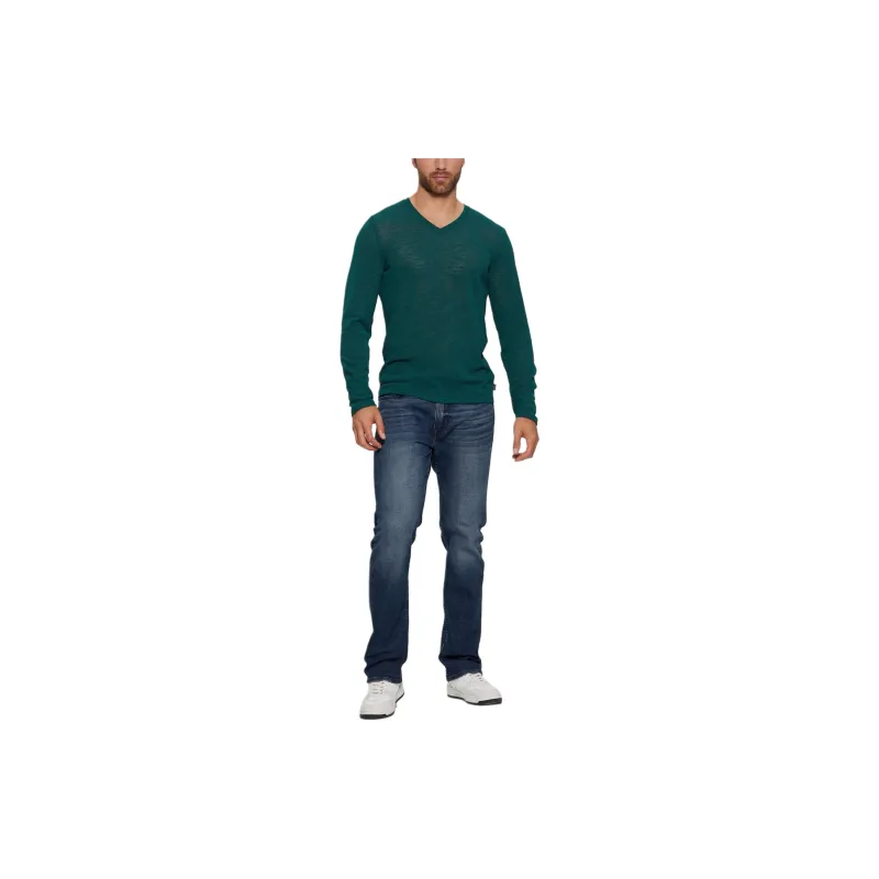 GUESS Long-Sleeve Gauze Tee T-Shirt Men's Green-1