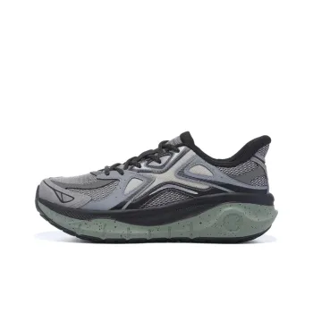 BMAI Pioneers Thick Tao Cushioning Support Wear-Resistant Breathable Mid-Top Running Shoes Men's Green Gray